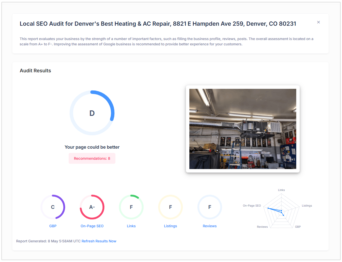 Local SEO Audit with SEOptimer